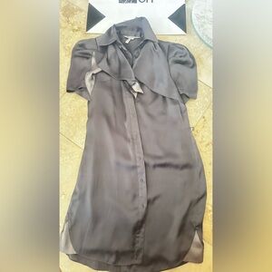 BCBGeneration Silver Satin Blouse